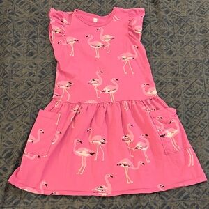Tea Collection Pink Flamingo Dress